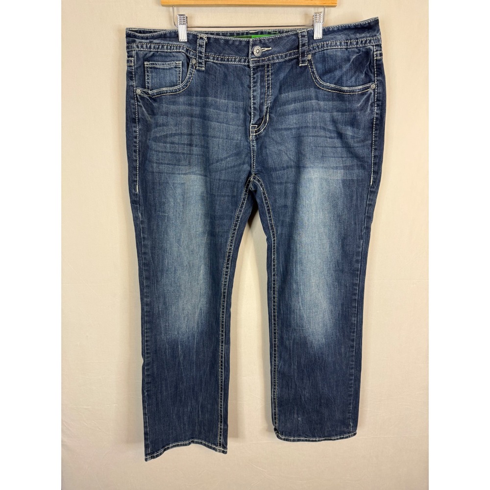 Rock & Roll Cowboy Pistol Straight Leg Jeans Dark Wash‎ Mens 40x32